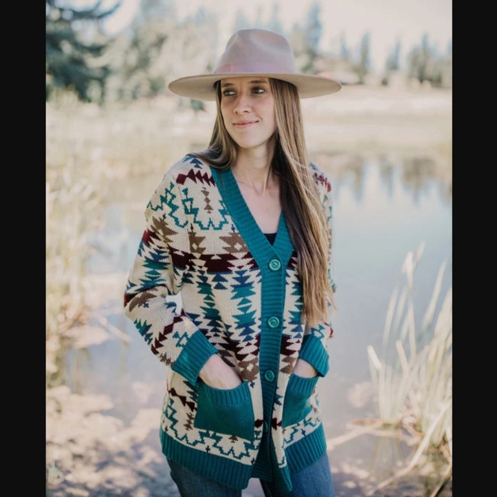 Outback Trading Co. Southwestern Print Jayden Cardigan